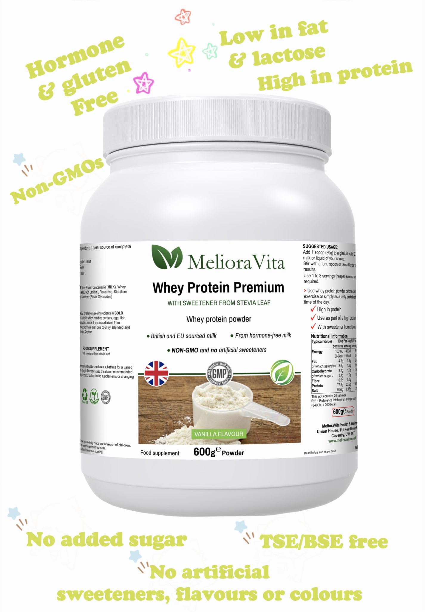 Whey Protein Premium (Vanilla flavour) | MelioraVita Health & Wellness